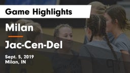 Milan  vs Jac-Cen-Del Game Highlights - Sept. 5, 2019