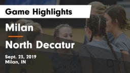 Milan  vs North Decatur  Game Highlights - Sept. 23, 2019