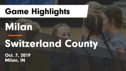 Milan  vs Switzerland County  Game Highlights - Oct. 7, 2019
