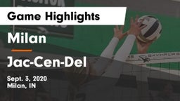 Milan  vs Jac-Cen-Del  Game Highlights - Sept. 3, 2020