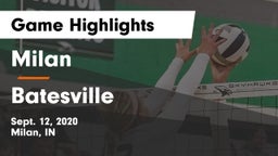 Milan  vs Batesville  Game Highlights - Sept. 12, 2020