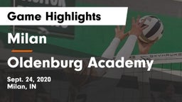 Milan  vs Oldenburg Academy  Game Highlights - Sept. 24, 2020