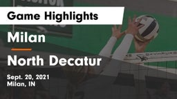 Milan  vs North Decatur  Game Highlights - Sept. 20, 2021