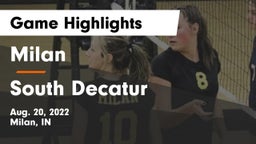 Milan  vs South Decatur  Game Highlights - Aug. 20, 2022