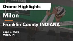 Milan  vs Franklin County  INDIANA Game Highlights - Sept. 6, 2023