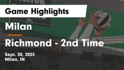 Milan  vs Richmond - 2nd Time Game Highlights - Sept. 30, 2023