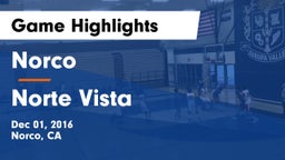 Norco  vs Norte Vista Game Highlights - Dec 01, 2016