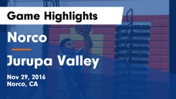 Norco  vs Jurupa Valley  Game Highlights - Nov 29, 2016