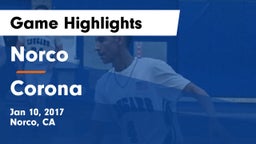 Norco  vs Corona  Game Highlights - Jan 10, 2017