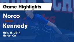 Norco  vs Kennedy Game Highlights - Nov. 28, 2017
