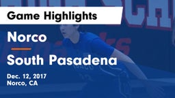 Norco  vs South Pasadena Game Highlights - Dec. 12, 2017