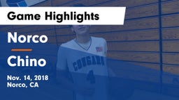 Norco  vs Chino  Game Highlights - Nov. 14, 2018