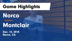 Norco  vs Montclair  Game Highlights - Dec. 12, 2018