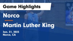 Norco  vs Martin Luther King  Game Highlights - Jan. 31, 2023