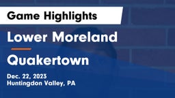 Lower Moreland  vs Quakertown Game Highlights - Dec. 22, 2023