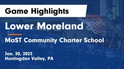 Lower Moreland  vs MaST Community Charter School Game Highlights - Jan. 30, 2023
