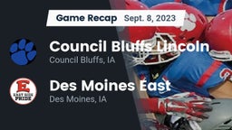 Recap: Council Bluffs Lincoln  vs. Des Moines East  2023