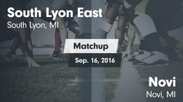 Matchup: South Lyon East vs. Novi  2016