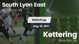 Matchup: South Lyon East vs. Kettering  2017