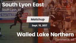 Matchup: South Lyon East vs. Walled Lake Northern  2017