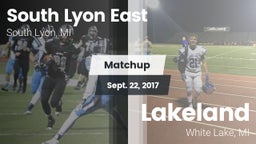 Matchup: South Lyon East vs. Lakeland  2017