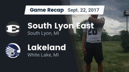 Recap: South Lyon East  vs. Lakeland  2017