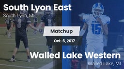 Matchup: South Lyon East vs. Walled Lake Western  2017