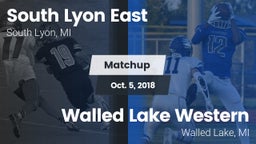 Matchup: South Lyon East vs. Walled Lake Western  2018
