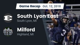 Recap: South Lyon East  vs. Milford  2018