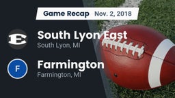 Recap: South Lyon East  vs. Farmington  2018