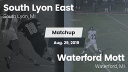 Matchup: South Lyon East vs. Waterford Mott 2019