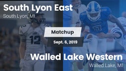 Matchup: South Lyon East vs. Walled Lake Western  2019
