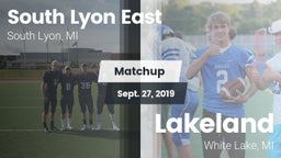 Matchup: South Lyon East vs. Lakeland  2019