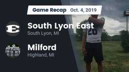 Recap: South Lyon East  vs. Milford  2019