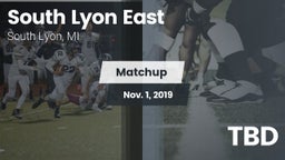 Matchup: South Lyon East vs. TBD 2019
