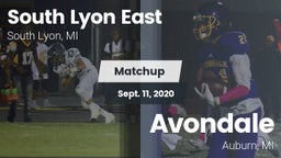 Matchup: South Lyon East vs. Avondale  2020