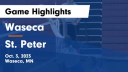 Waseca  vs St. Peter  Game Highlights - Oct. 3, 2023