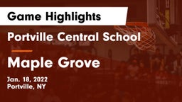 Portville Central School vs Maple Grove  Game Highlights - Jan. 18, 2022
