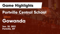 Portville Central School vs Gowanda  Game Highlights - Jan. 28, 2022