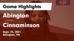 Abington  vs Cinnaminson  Game Highlights - Sept. 25, 2021