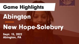 Abington  vs New Hope-Solebury  Game Highlights - Sept. 15, 2022