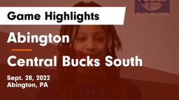 Abington  vs Central Bucks South  Game Highlights - Sept. 28, 2022