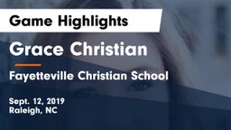 Grace Christian  vs Fayetteville Christian School Game Highlights - Sept. 12, 2019