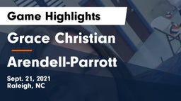 Grace Christian  vs Arendell-Parrott Game Highlights - Sept. 21, 2021