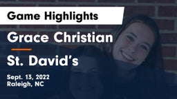 Grace Christian  vs St. David’s Game Highlights - Sept. 13, 2022