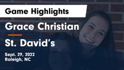 Grace Christian  vs St. David’s Game Highlights - Sept. 29, 2022