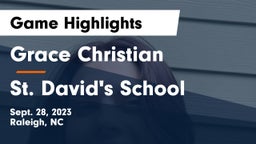 Grace Christian  vs St. David's School Game Highlights - Sept. 28, 2023