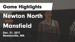 Newton North  vs Mansfield  Game Highlights - Dec. 21, 2017