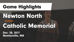 Newton North  vs Catholic Memorial  Game Highlights - Dec. 28, 2017