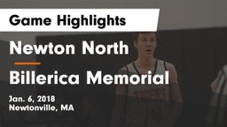 Newton North  vs Billerica Memorial  Game Highlights - Jan. 6, 2018